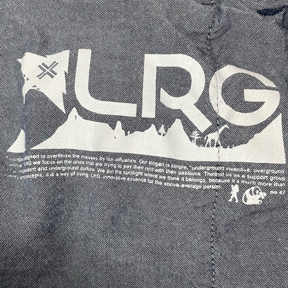 LRG UNIQUE Blue Printed LinenShorts Size 34 - Picture 3 of 6